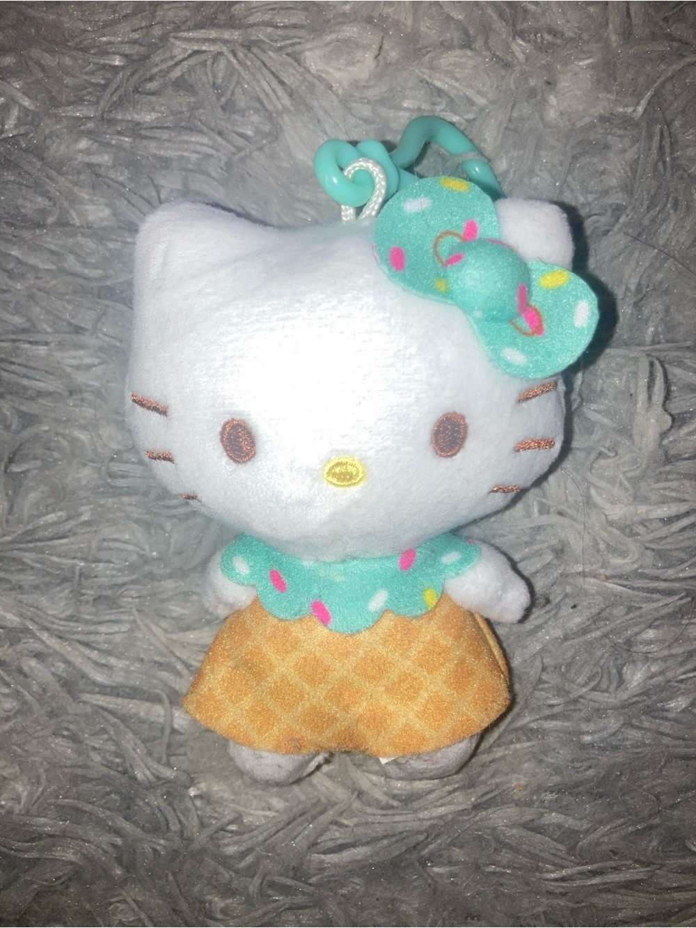 Sanrio Hello Kitty Ice Cream Cone Plush Keychain